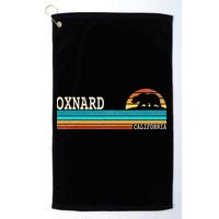 Oxnard California State Bear Retro Sunset Golf Towel