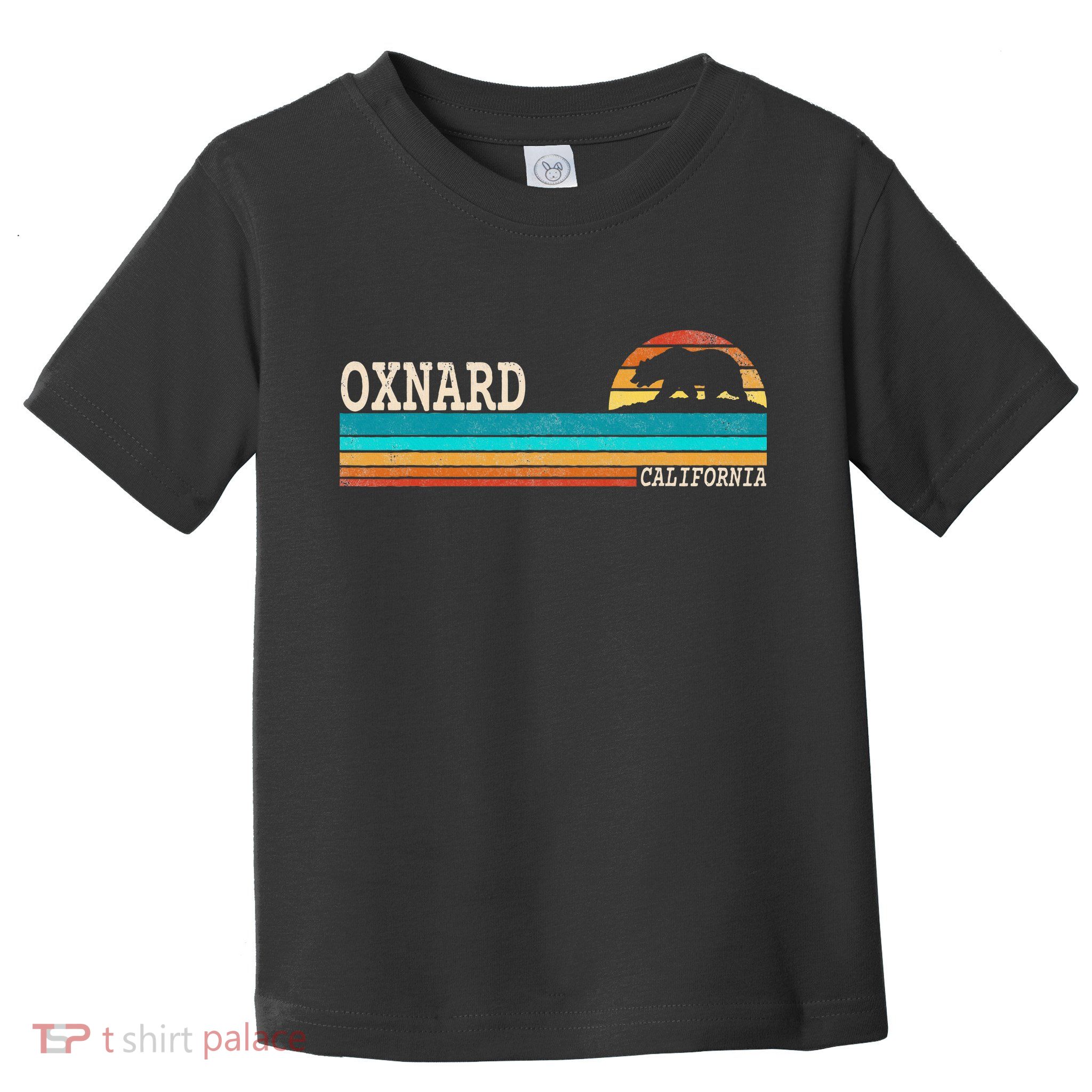 Oxnard California State Bear Retro Sunset Toddler T-Shirt