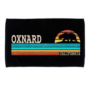 Oxnard California State Bear Retro Sunset Microfiber Hand Towel