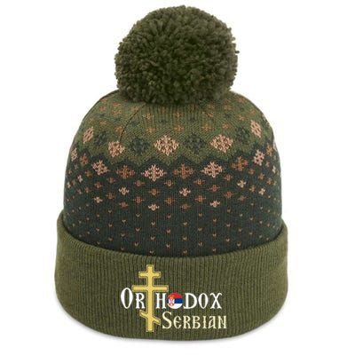 Orthodox Cross Symbol Serbian Christian The Baniff Cuffed Pom Beanie