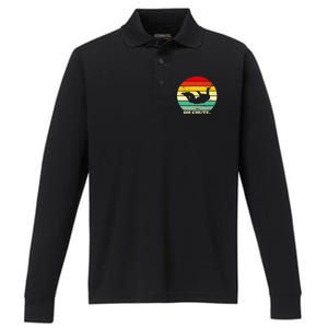 Oh Chute | Skydiving Skydive Sky Diving Skydiver Performance Long Sleeve Polo