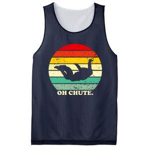 Oh Chute | Skydiving Skydive Sky Diving Skydiver Mesh Reversible Basketball Jersey Tank