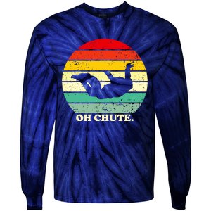 Oh Chute | Skydiving Skydive Sky Diving Skydiver Tie-Dye Long Sleeve Shirt