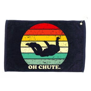 Oh Chute | Skydiving Skydive Sky Diving Skydiver Grommeted Golf Towel