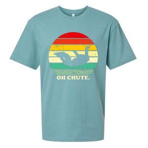 Oh Chute | Skydiving Skydive Sky Diving Skydiver Sueded Cloud Jersey T-Shirt