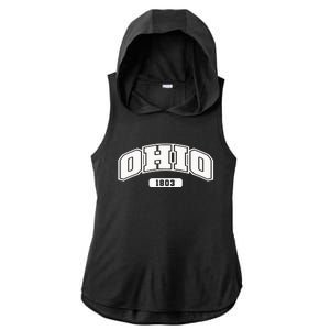 Ohio Collegiate Style 1803 Ladies PosiCharge Tri-Blend Wicking Draft Hoodie Tank