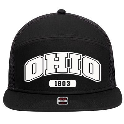 Ohio Collegiate Style 1803 7 Panel Mesh Trucker Snapback Hat