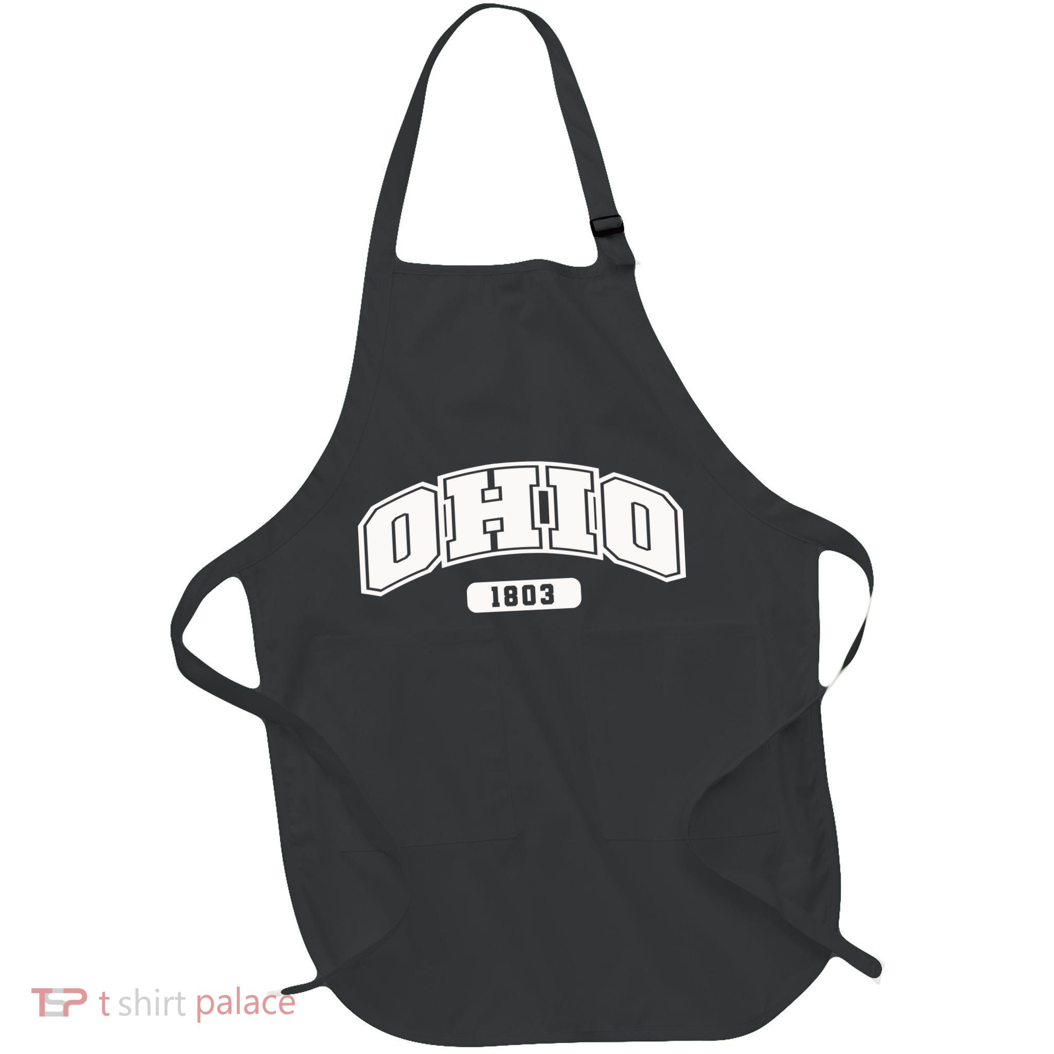 Ohio Collegiate Style 1803 Full-Length Apron With Pockets