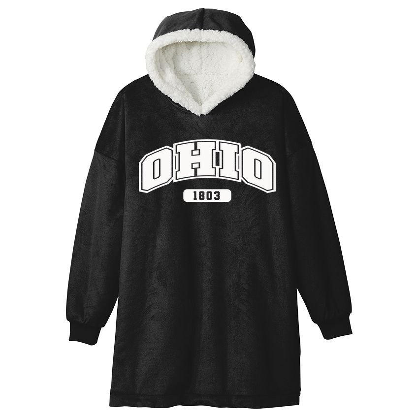 Ohio Collegiate Style 1803 Hooded Wearable Blanket