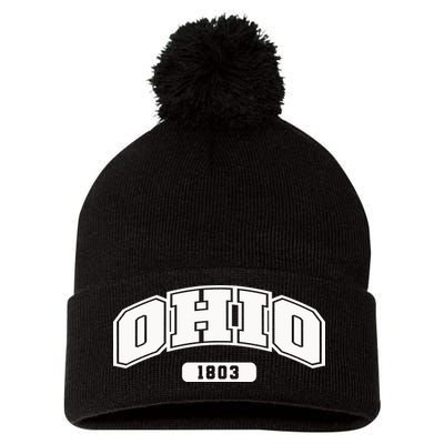 Ohio Collegiate Style 1803 Pom Pom 12in Knit Beanie