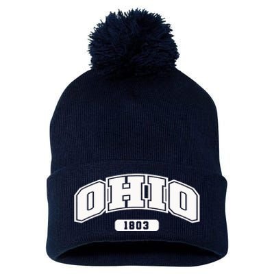 Ohio Collegiate Style 1803 Pom Pom 12in Knit Beanie