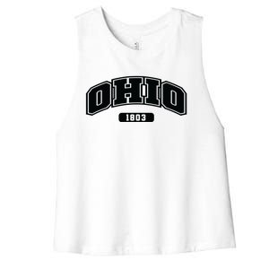 Ohio Collegiate Style 1803 Women's Racerback Cropped Tank