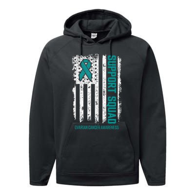 Ovarian Cancer Support Squad Ovarian Cancer Awareness Performance Fleece Hoodie