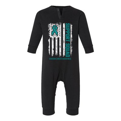 Ovarian Cancer Support Squad Ovarian Cancer Awareness Infant Fleece One Piece