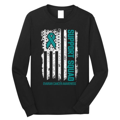 Ovarian Cancer Support Squad Ovarian Cancer Awareness Long Sleeve Shirt