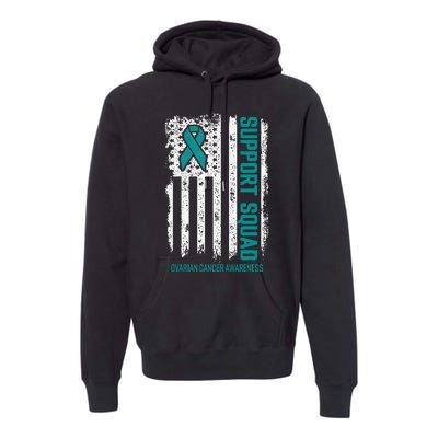 Ovarian Cancer Support Squad Ovarian Cancer Awareness Premium Hoodie