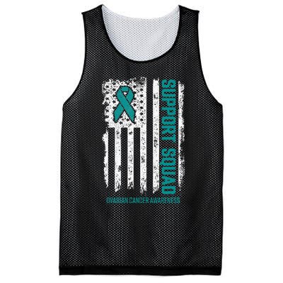 Ovarian Cancer Support Squad Ovarian Cancer Awareness Mesh Reversible Basketball Jersey Tank