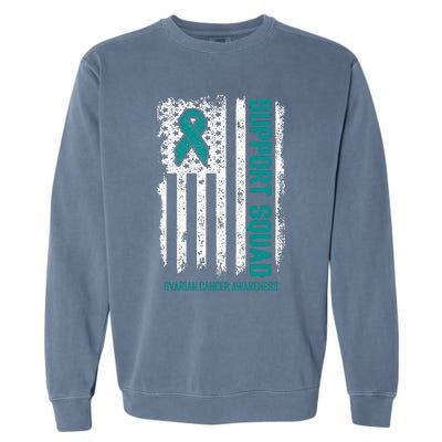 Ovarian Cancer Support Squad Ovarian Cancer Awareness Garment-Dyed Sweatshirt