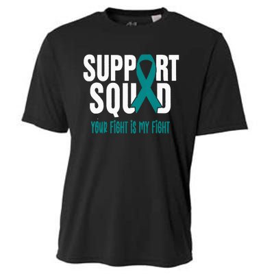 Ovarian Cancer Support Squad Ovarian Cancer Awareness Cooling Performance Crew T-Shirt