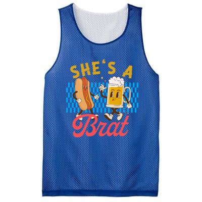 Oktoberfest Couples She’S A Brat Drinking German Beer Mesh Reversible Basketball Jersey Tank