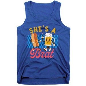 Oktoberfest Couples She’S A Brat Drinking German Beer Tank Top