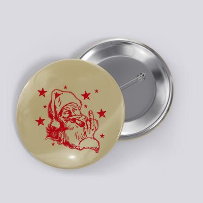 Offensive Christmas Santa Claus Middle Finger Humor Button