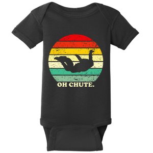 Oh Chute Skydiving Skydive Sky Diving Skydiver Baby Bodysuit