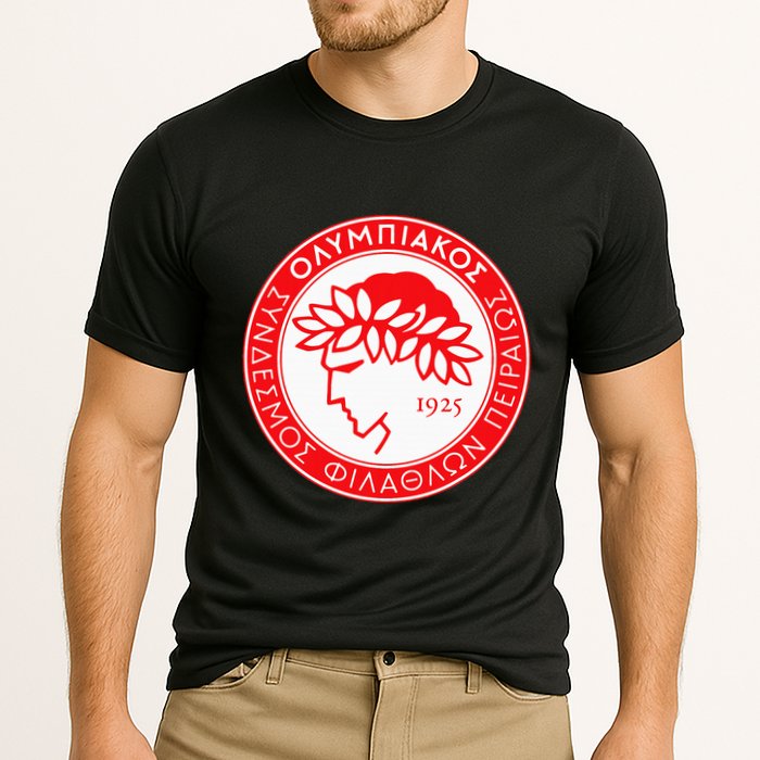 Olympiacos Club Supporter Fan Greece Greek Cooling Performance Crew T-Shirt