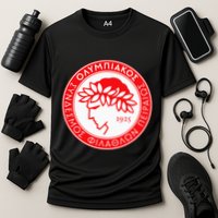 Olympiacos Club Supporter Fan Greece Greek Cooling Performance Crew T-Shirt
