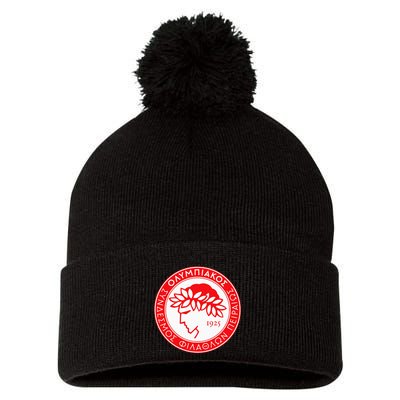 Olympiacos Club Supporter Fan Greece Greek Pom Pom 12in Knit Beanie