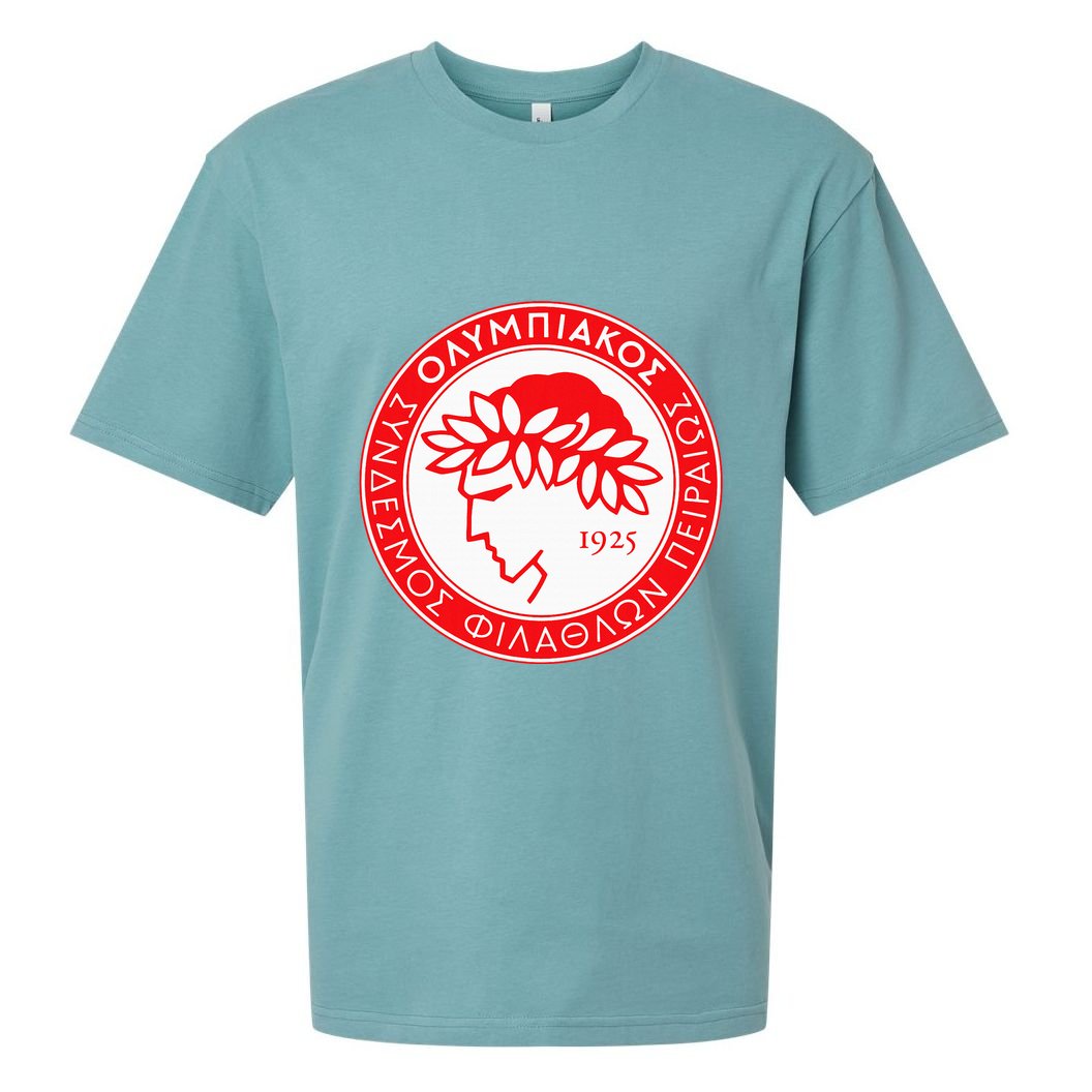 Olympiacos Club Supporter Fan Greece Greek Sueded Cloud Jersey T-Shirt