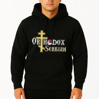 Orthodox Cross Symbol Serbian Christian Hoodie