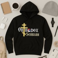 Orthodox Cross Symbol Serbian Christian Hoodie