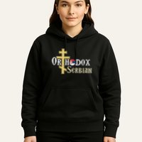 Orthodox Cross Symbol Serbian Christian Hoodie