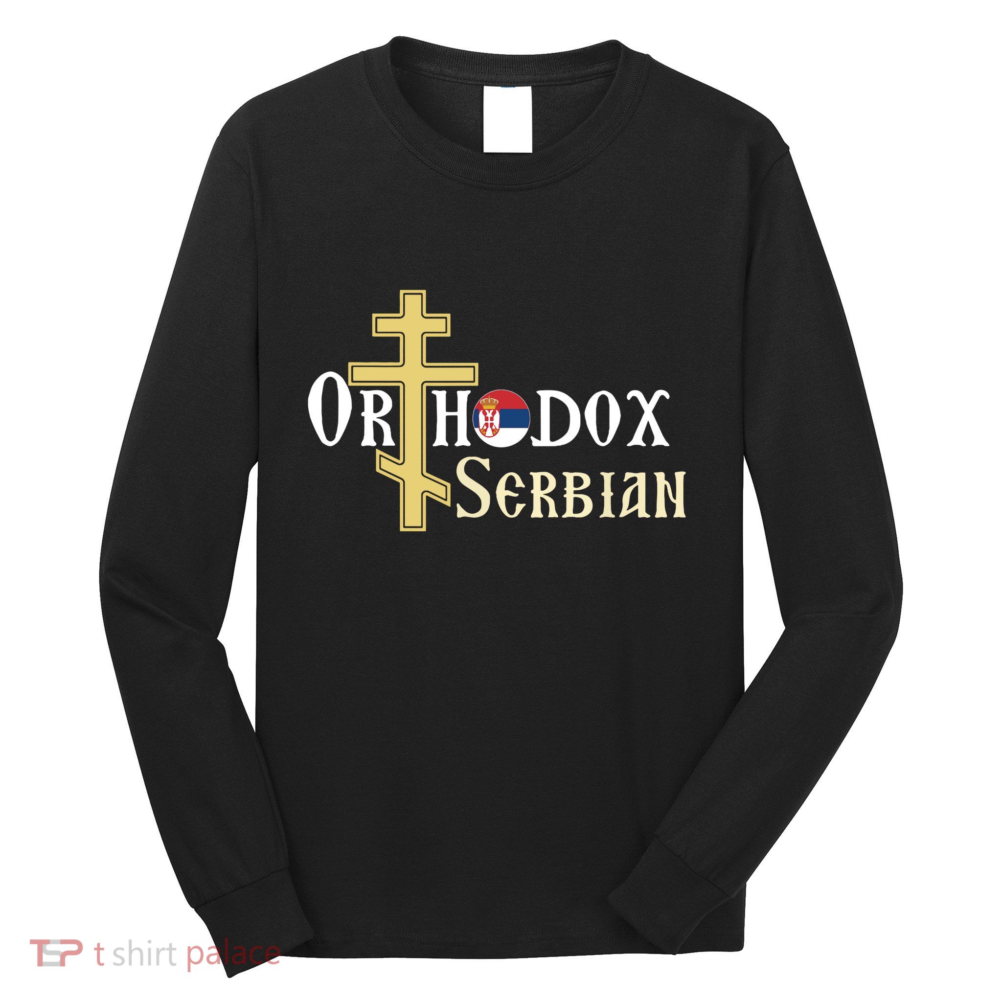 Orthodox Cross Symbol Serbian Christian Long Sleeve Shirt