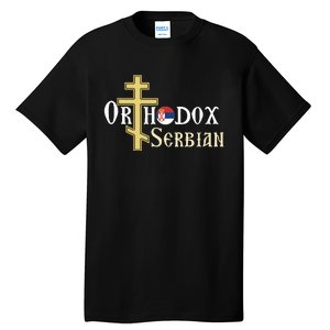 Orthodox Cross Symbol Serbian Christian Tall T-Shirt