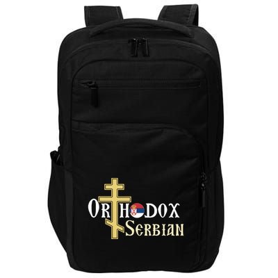 Orthodox Cross Symbol Serbian Christian Impact Tech Backpack