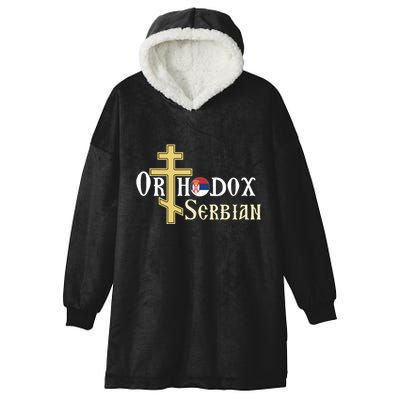 Orthodox Cross Symbol Serbian Christian Hooded Wearable Blanket
