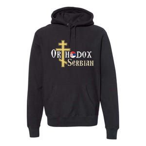 Orthodox Cross Symbol Serbian Christian Premium Hoodie