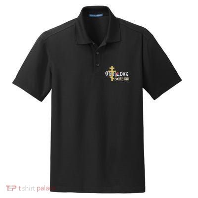 Orthodox Cross Symbol Serbian Christian Dry Zone Grid Polo