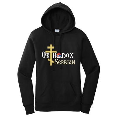 Orthodox Cross Symbol Serbian Christian Women's Pullover Hoodie