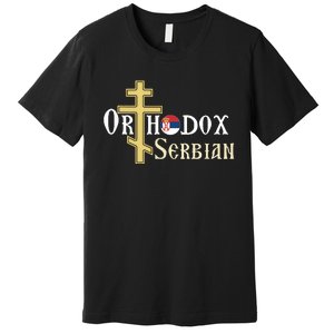 Orthodox Cross Symbol Serbian Christian Premium T-Shirt