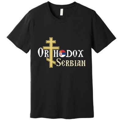 Orthodox Cross Symbol Serbian Christian Premium T-Shirt