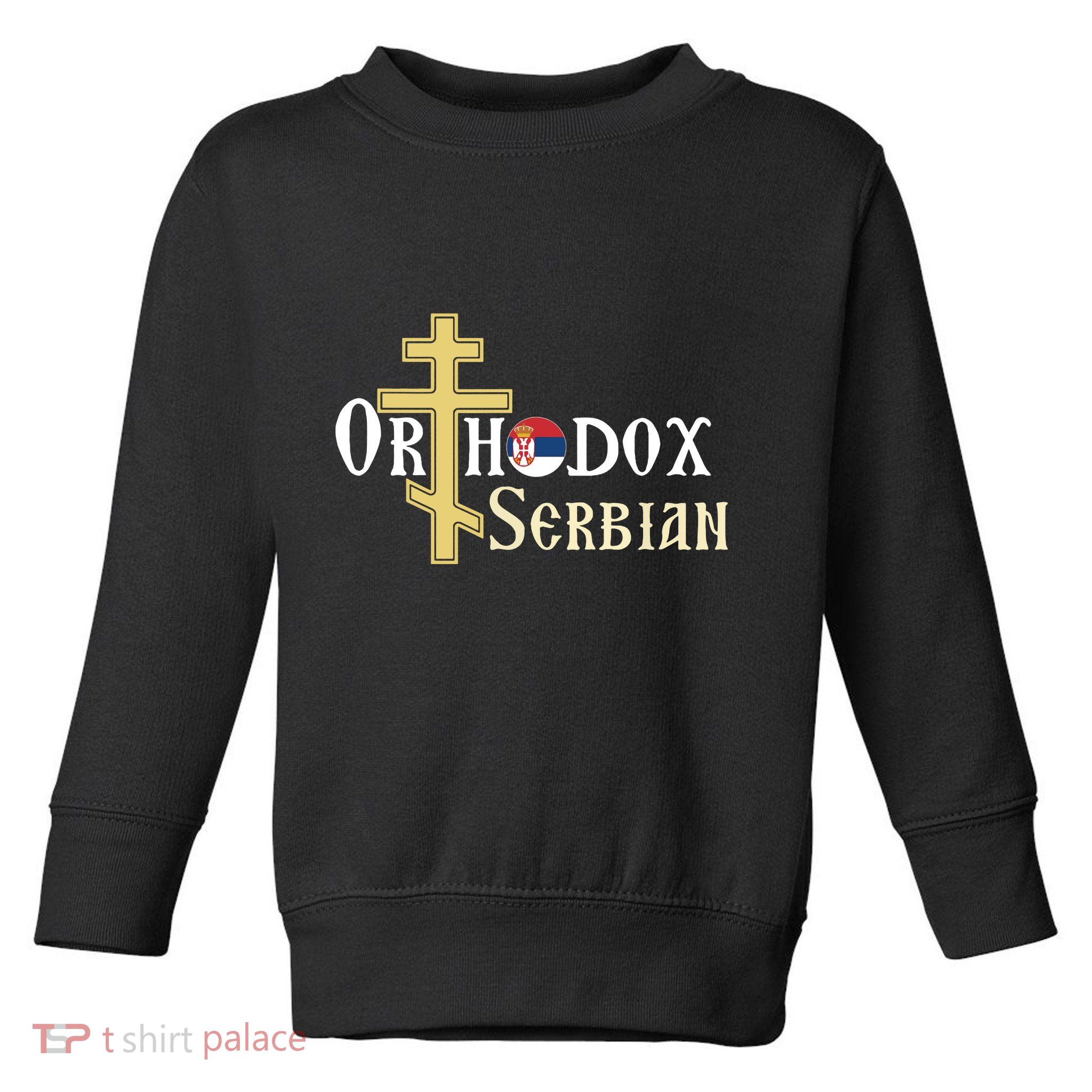 Orthodox Cross Symbol Serbian Christian Toddler Sweatshirt