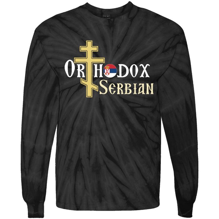 Orthodox Cross Symbol Serbian Christian Tie-Dye Long Sleeve Shirt