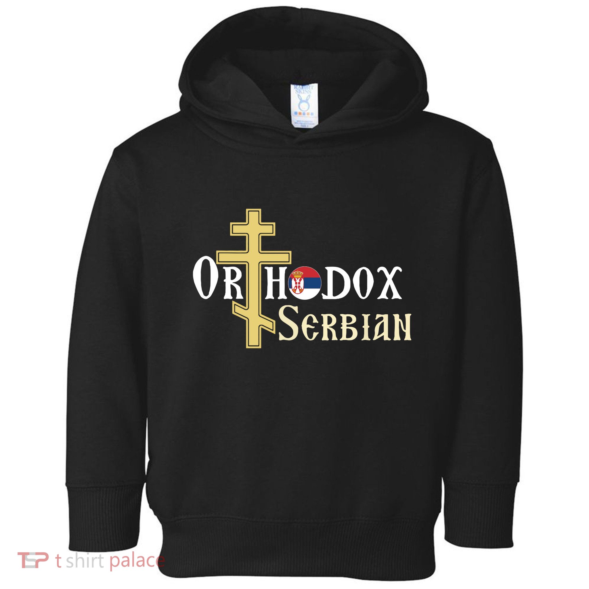 Orthodox Cross Symbol Serbian Christian Toddler Hoodie