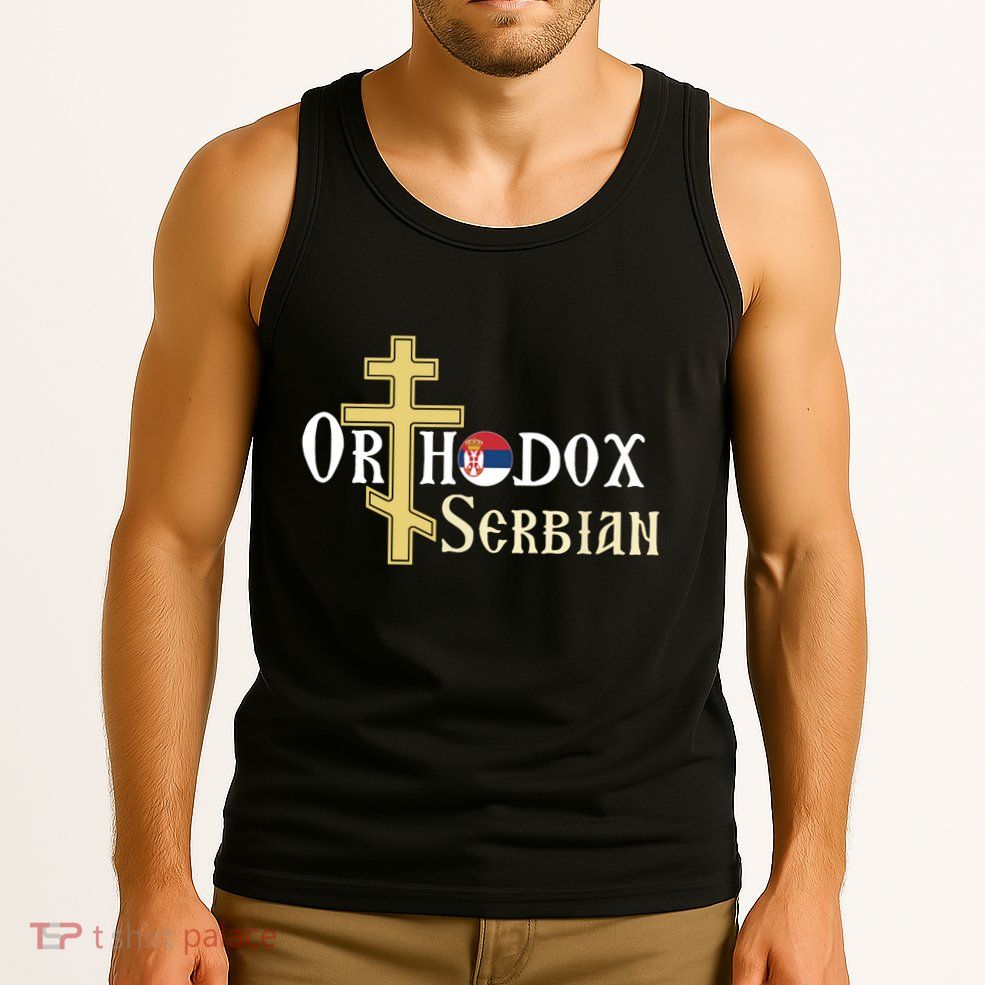 Orthodox Cross Symbol Serbian Christian Tank Top