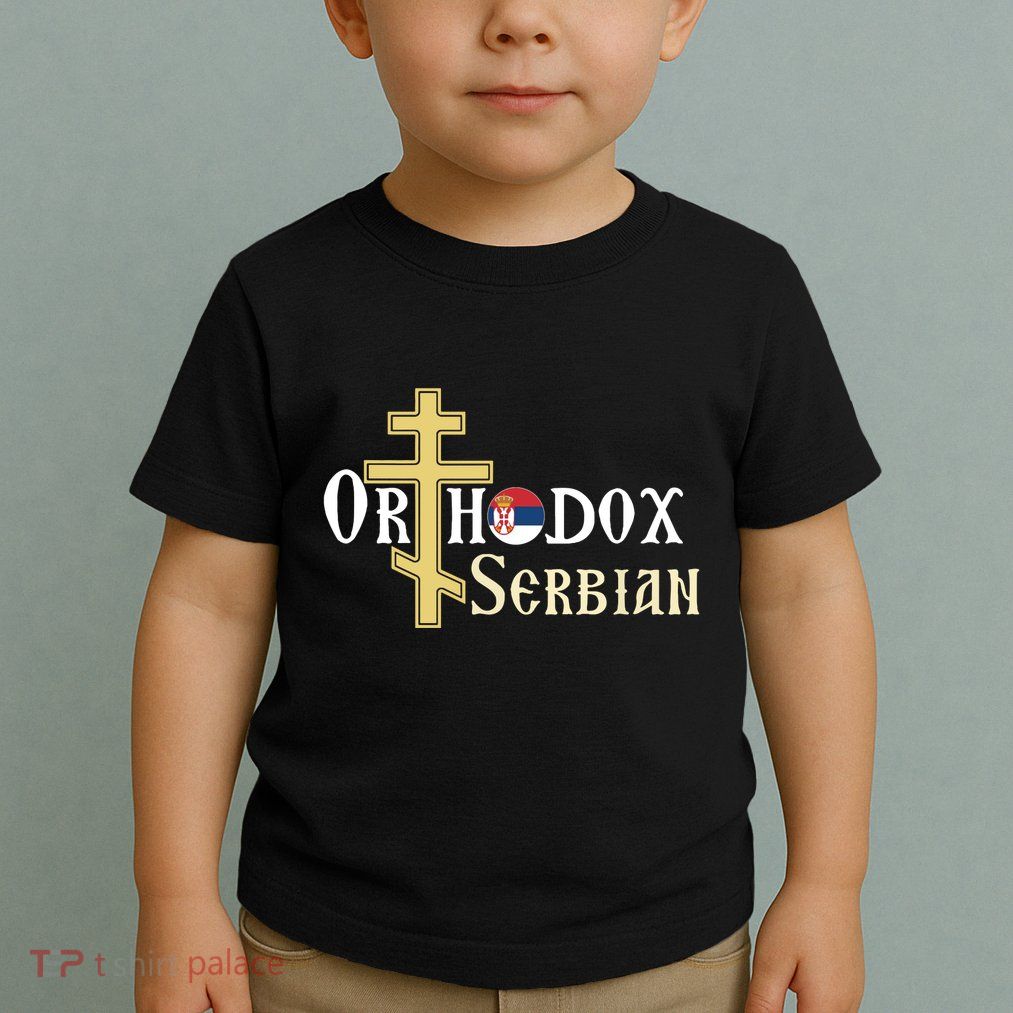 Orthodox Cross Symbol Serbian Christian Toddler T-Shirt