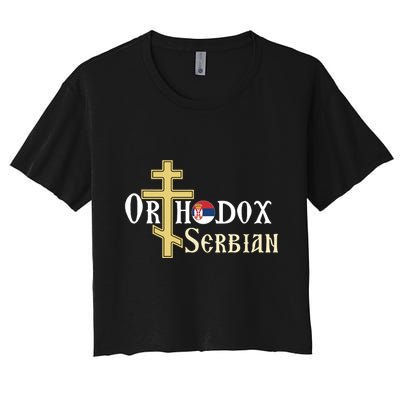 Orthodox Cross Symbol Serbian Christian Crop Top