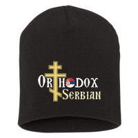 Orthodox Cross Symbol Serbian Christian Short Acrylic Beanie